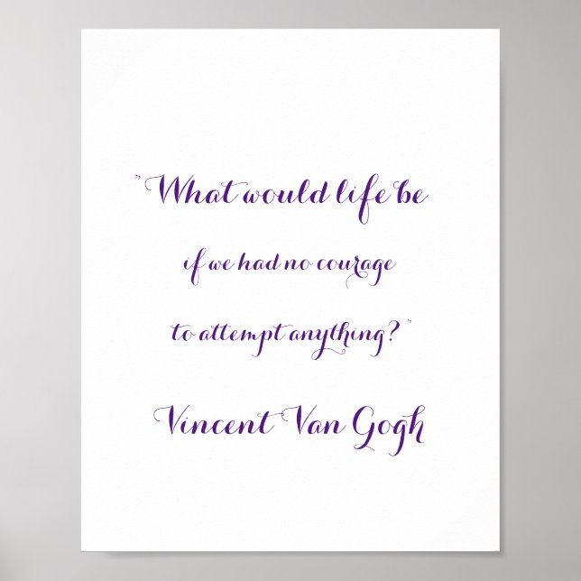 Citation de Vincent Van Gogh, Poster (Devant)