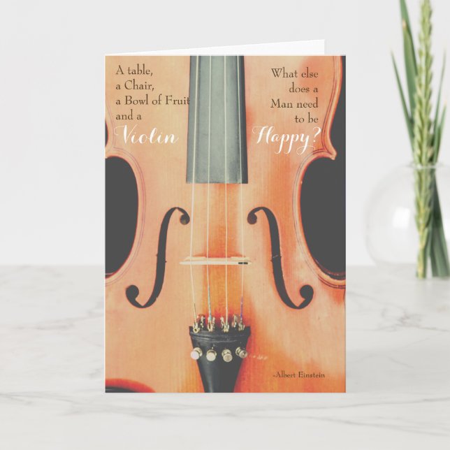 Citation de violon - Carte de voeux (Devant)