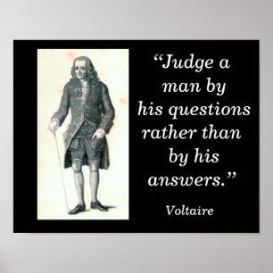 Citation de Voltaire - affiche d'art