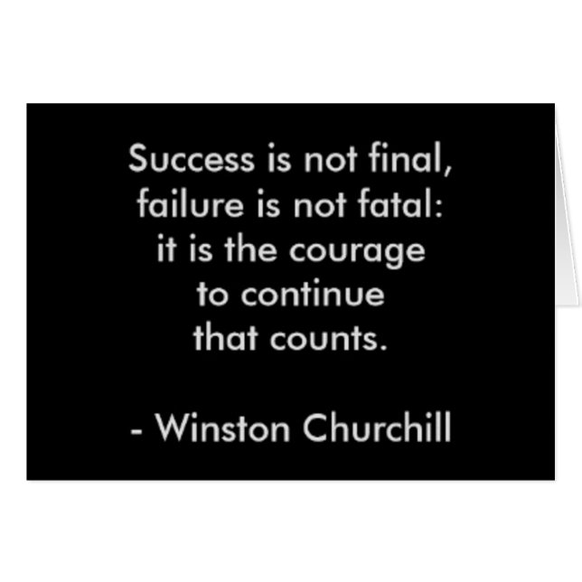 Citation de Winston Churchill;Succès (Devant horizontal)