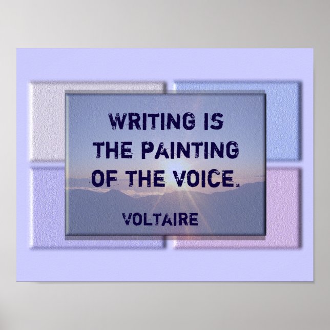 Citation d'écriture - impression Voltaire (Devant)