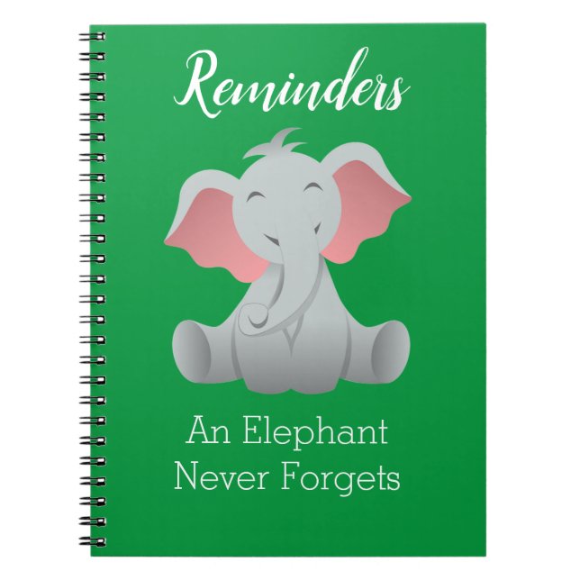 Citation d'éléphant pour bébé mignon Carnet de rap (Devant)