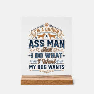 Citation drôle de propriétaire de chien Design vec