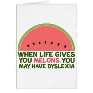 Citation drôle sur la dyslexie Carte d'humour dysl