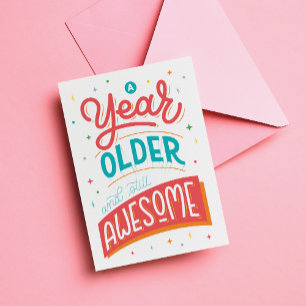 Citation d'un an plus ancienne Carte d'anniversair