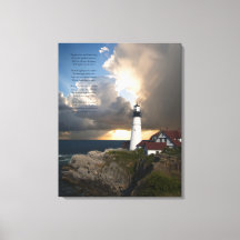 Citation Inspirante du phare en toile étirée
