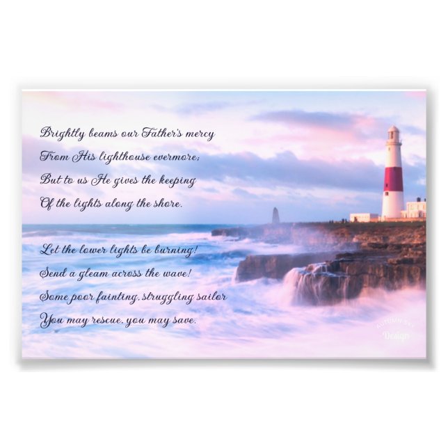 Citation Inspirante du phare Paysage photo Imprime (Devant)