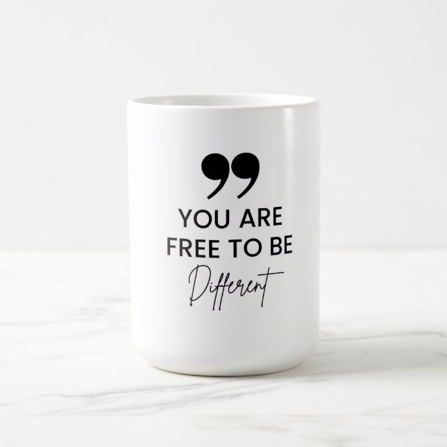 Citation inspirante Mug de café (Centre)