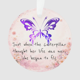 Citation Inspirante Papillon Violet 