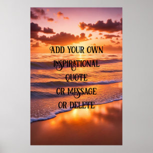 Citation Inspiration Personnalisée Poster Ocean Su