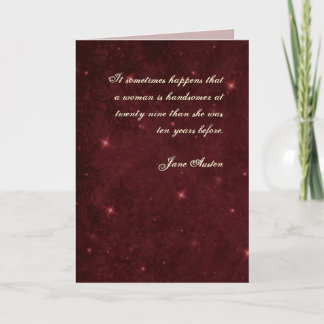 Citation Jane Austen Carte d'anniversaire CUSTOMIS