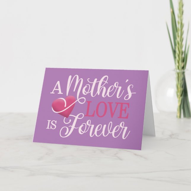 Citation : L'amour d'une mère est éternel | Carte  (Devant)