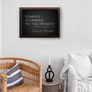 Citation latine Confinez-vous poster au fusain