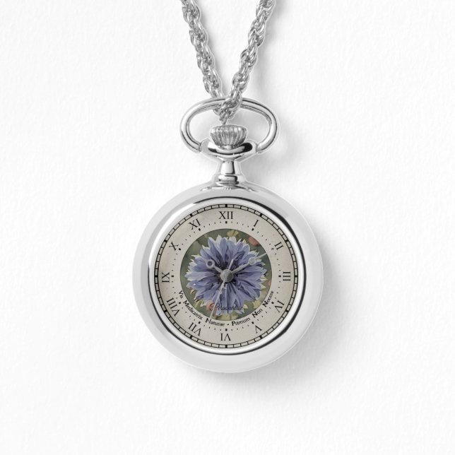 Citation latine Wild Blue Cornflower Montre collie (Recto)