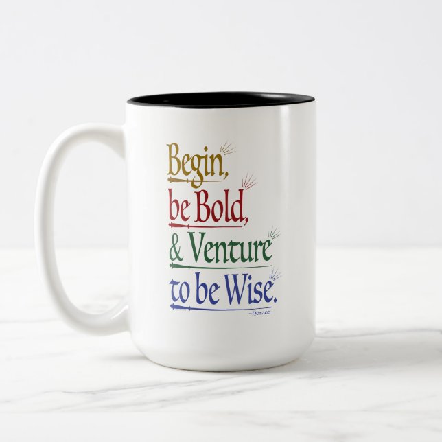 Citation Magical Horace 15oz. Mug à deux tons (Gauche)