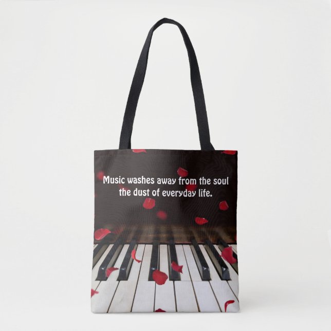 Citation musicale sur le Sac fourre-tout Piano Key (Devant)