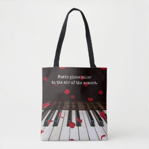 Citation musicale sur le Sac fourre-tout Piano Key