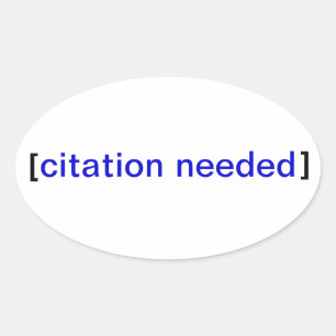 Citation Needed Stickerbomb Oval Sticker