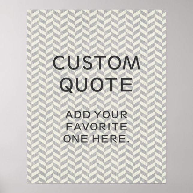Citation personnalisée, affiche inspirante, zigzag (Devant)