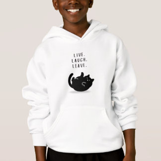 Citation personnalisée Chat noir Vivre Rire Quitte