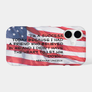 Citation personnalisée d'Abraham Lincoln sur fond