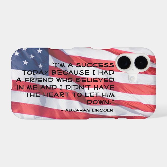 Citation personnalisée d'Abraham Lincoln sur fond  (Verso (Horizontal))