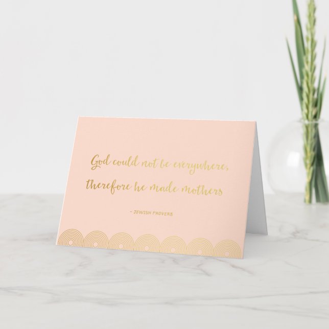Citation proverbe juif Couleur personnalisée Carte (Devant)