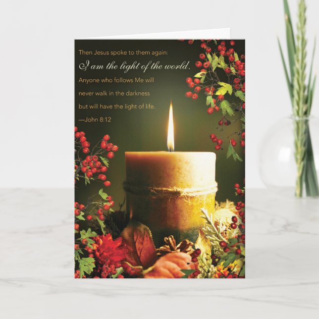 Citation religieuse Carte de Noël (Devant)