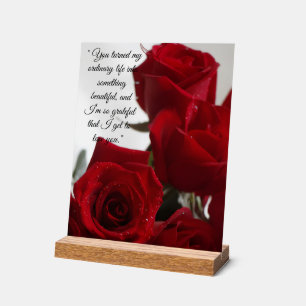 Citation Romantique de Roses Rouges