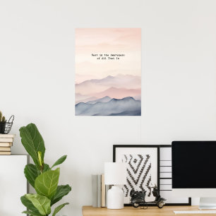 citation spirituelle affiche d'art mural de pleine