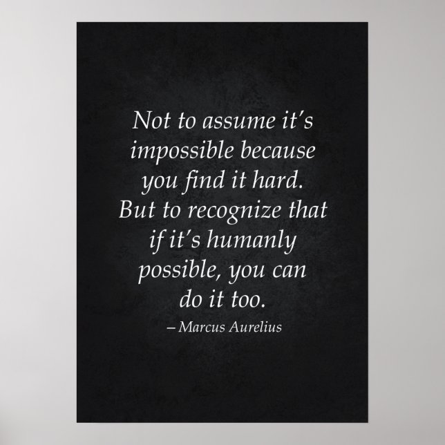 Citation stoïque - Affiche motivationnelle (Devant)