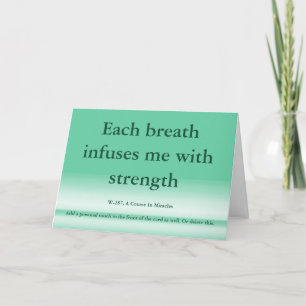 Citation sur la respiration, carte Un cours dans l