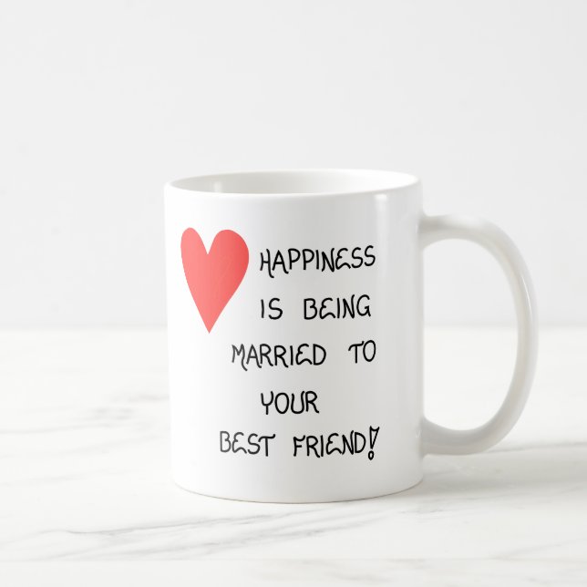 Citation sur l'amour, le mariage - Mug en céramiqu (Droite)