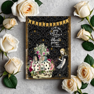 Citation vintage d'Alice au pays des merveilles et