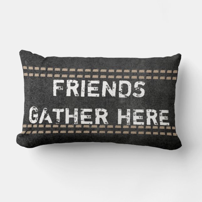 citations coussin rustic chic amis se réunissent i (Recto)