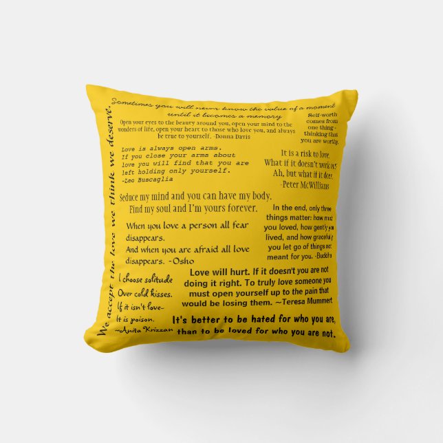 Citations d'amour sur le coussin - or 6.16.14 (Recto)