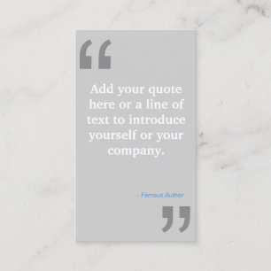 CITATIONS dans le Carte de visite LT GRAY Designer
