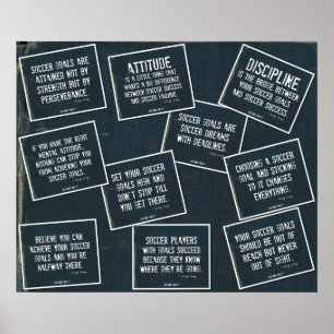 Citations de football 10 poster collage à Denim su
