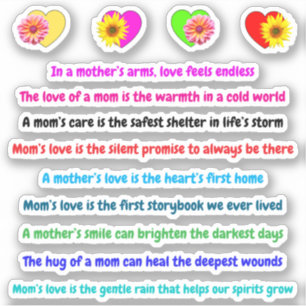Citations de la mère qui touche le coeur Sticker