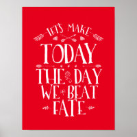 Citations de la vie motivationnelle rouge Poster d