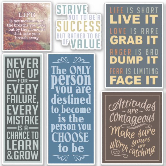 Citations de motivation autocollants (Devant)