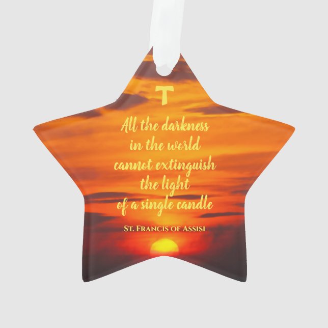 Citations de Saint François avec coucher de soleil (dos)