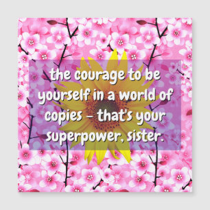 (Citations de soeur) Force et courage   Carte Flor
