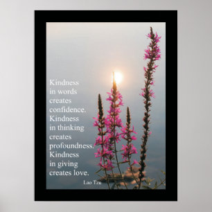 Citations et paroles inspirées Poster Lao Tzu
