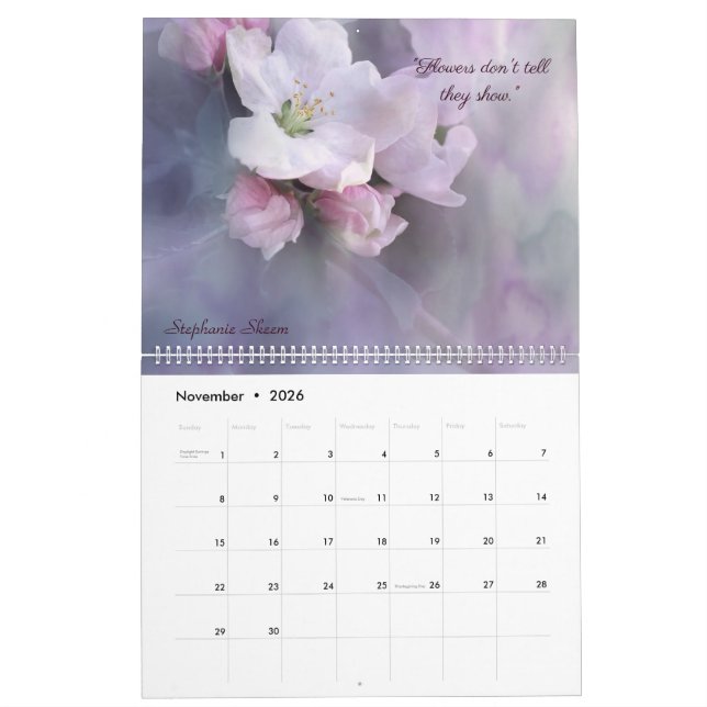 Citations Floral Love 2023 Calendrier (Nov 2026)