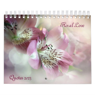 Citations Floral Love 2023 Calendrier