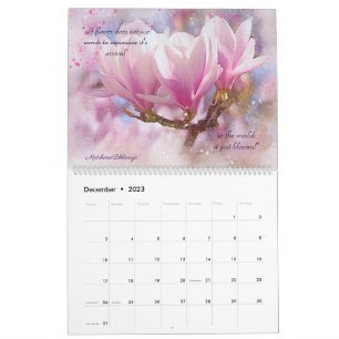 Citations Floral Love 2023 Calendrier