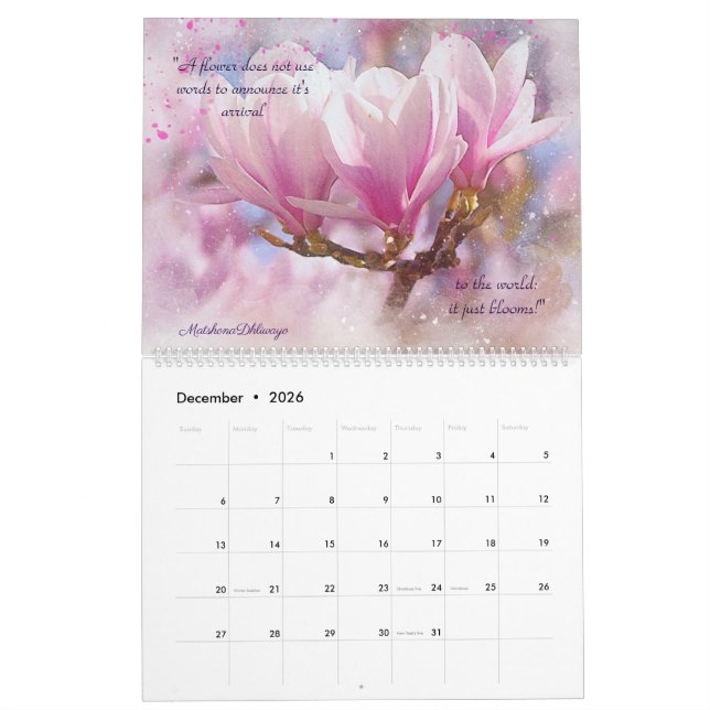 Citations Floral Love 2023 Calendrier (Dec 2026)