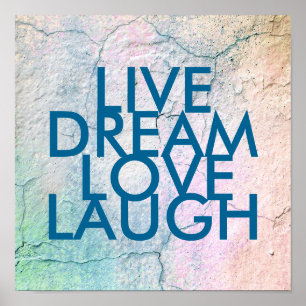 citations inspirantes poster live rêve amour rire