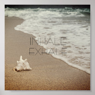 citations typographie de plage affiche inhale exha
